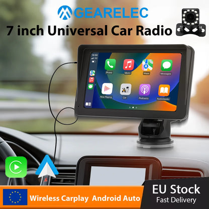 Sistema multimediale per auto a doppio DIN da 7 pollici con CarPlay e Android Auto