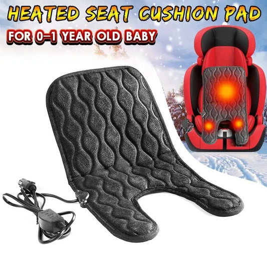 12V Heated Car Seat Cushion Cover For Kid Baby