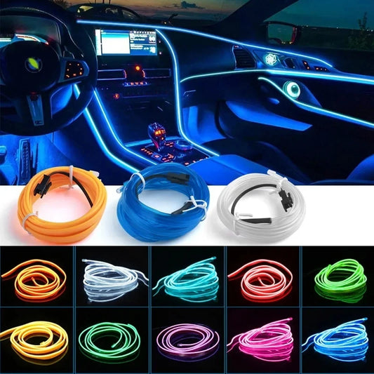 Striscia LED al neon per interni auto: illuminazione ambientale flessibile per auto