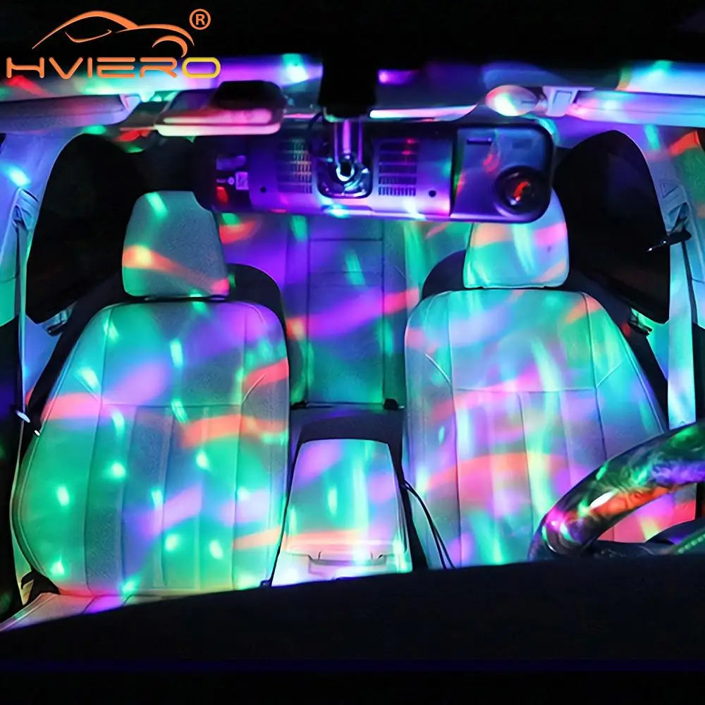 Luce ambientale USB per auto DJ RGB