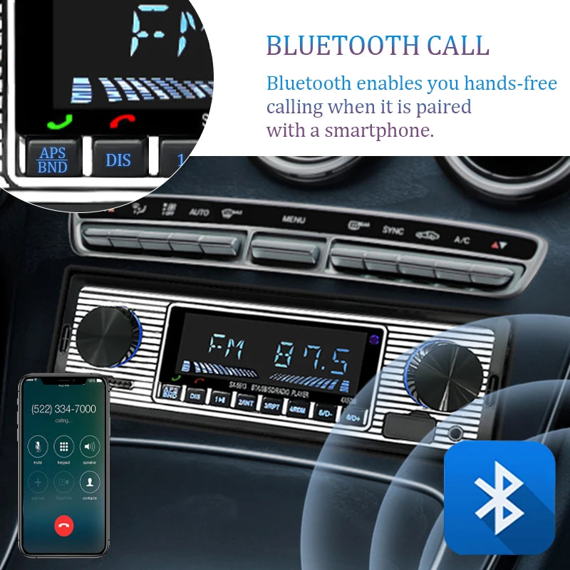 Lettore MP3 SINOVCLE da cruscotto con Bluetooth